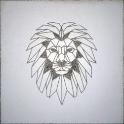 Betonbild „LION“ 