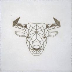 Betonbild „BULL“ 