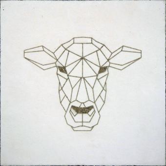 Betonbild „COW“ 